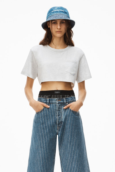 Alexander Wang CROP TEE IN HIGH TWIST JERSEY outlook