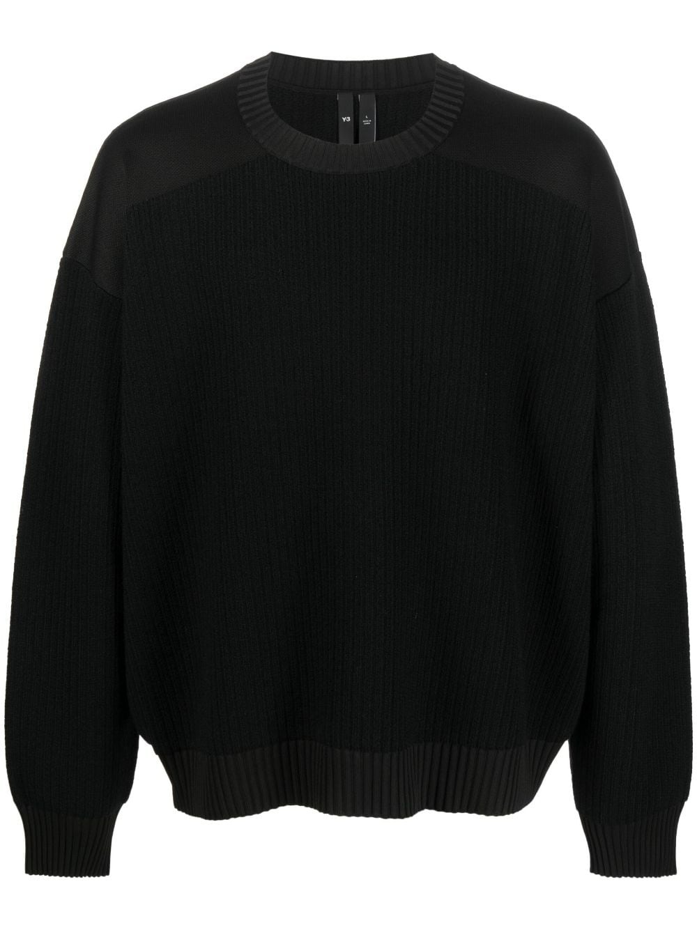 ribbed-knit panelled jumper - 1