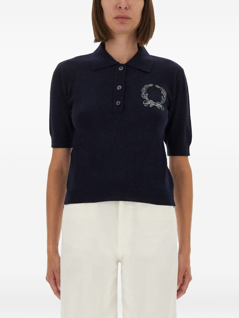 logo-embroidered polo top 1