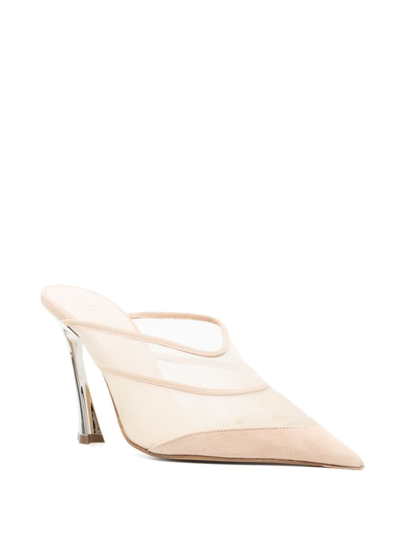 MUGLER 95mm mesh mules outlook