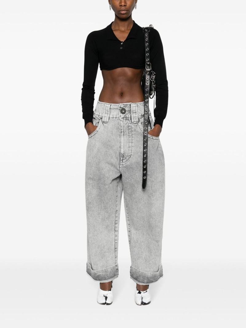 VAQUERA logo-print cropped polo shirt outlook