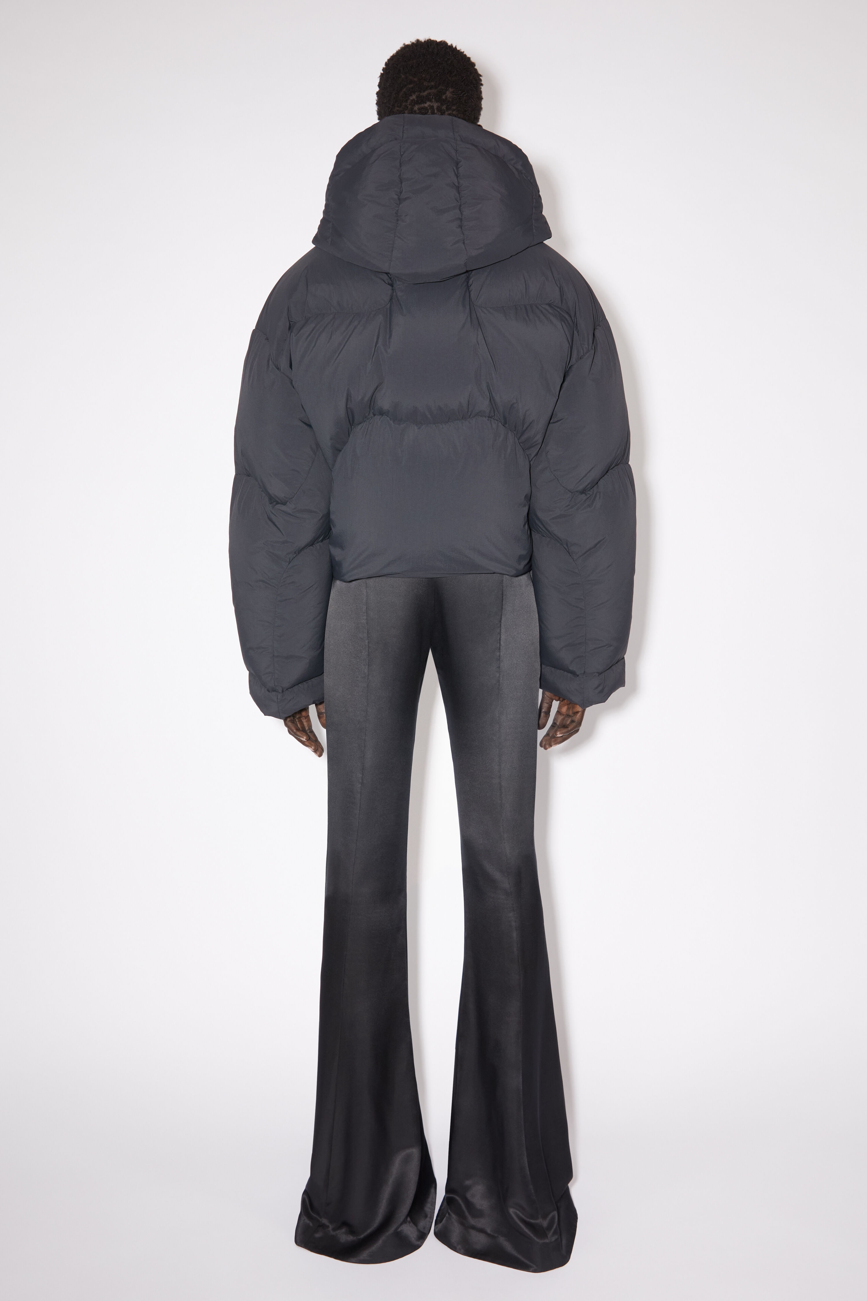 Hooded puffer jacket - Black - 3