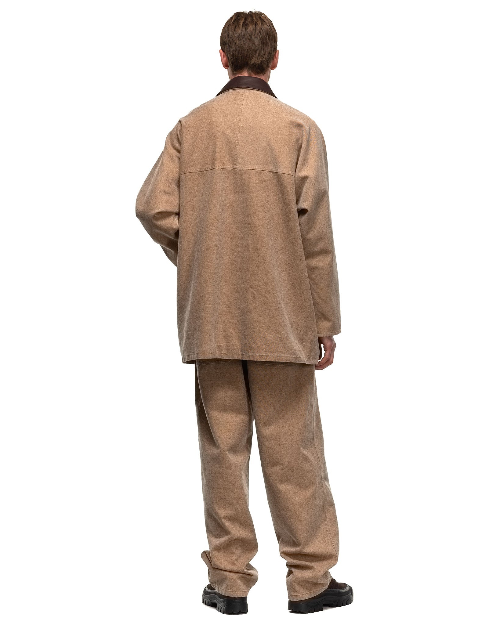 AURALEE Washed Organic Canvas Hunting Blouson Light Brown