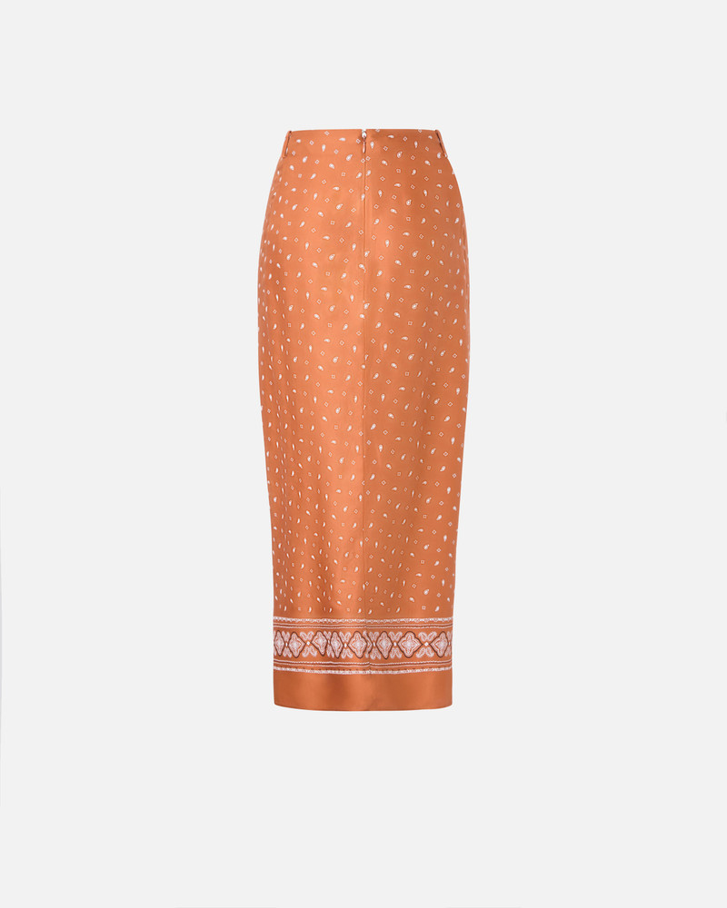 PINKO BANDANA-PRINT SARONG MIDI SKIRT outlook