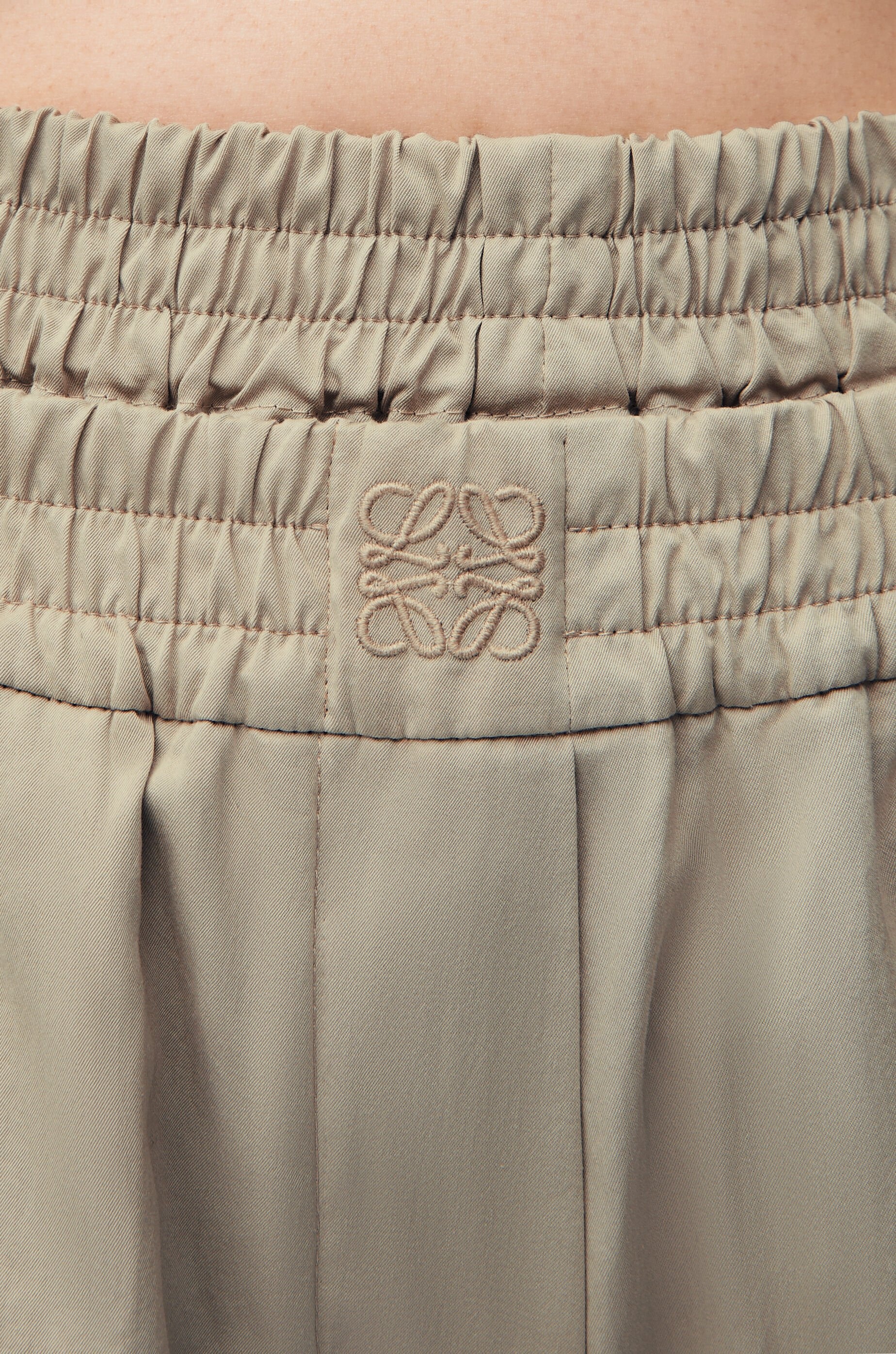 Cropped trousers in cotton and silk - 5