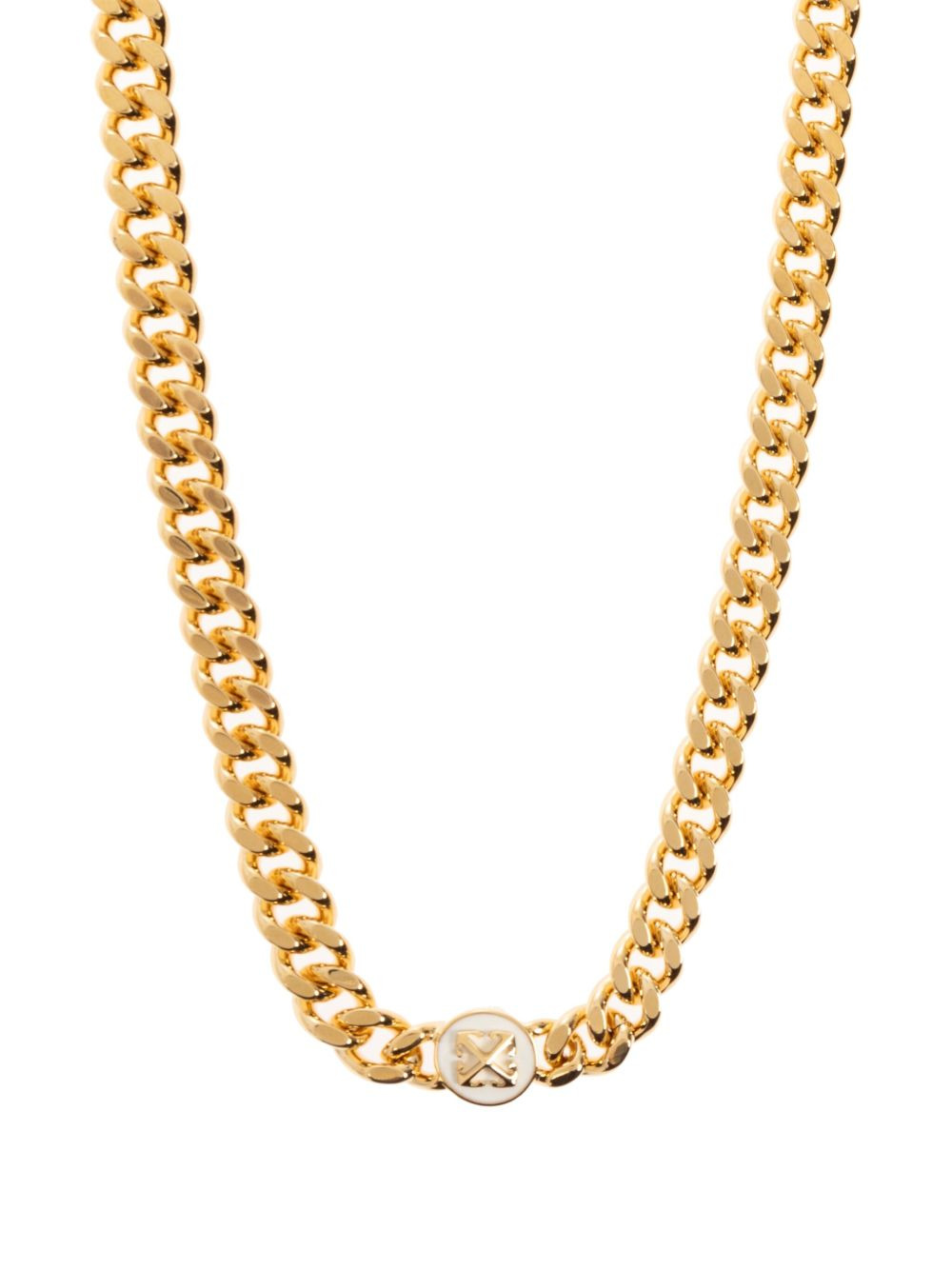 curb-chain logo-plaque necklace - 3