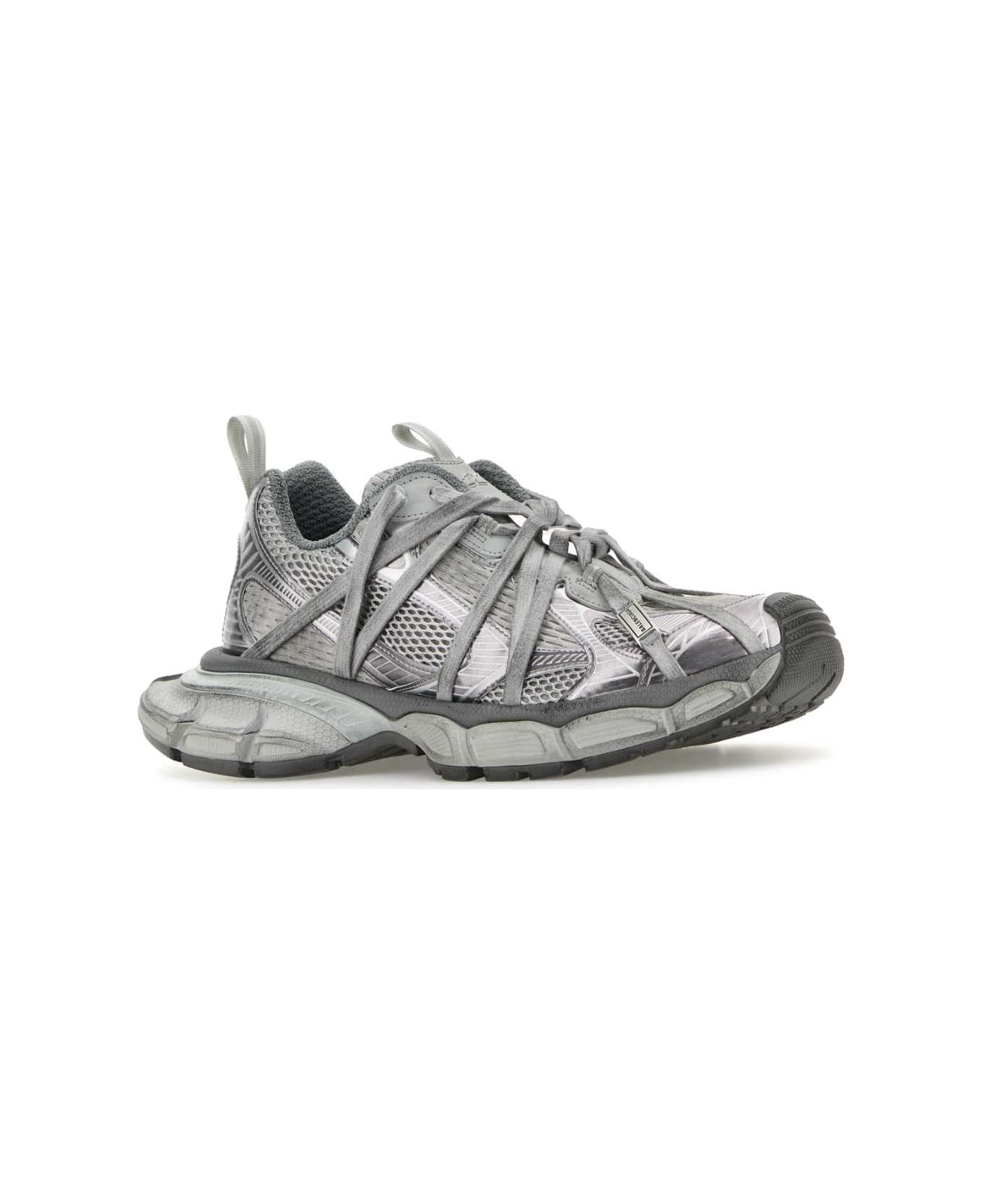 Grey Mesh And Rubber 3xl Extreme Sneakers - 2