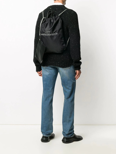 Maison Margiela inverted logo drawstring backpack outlook