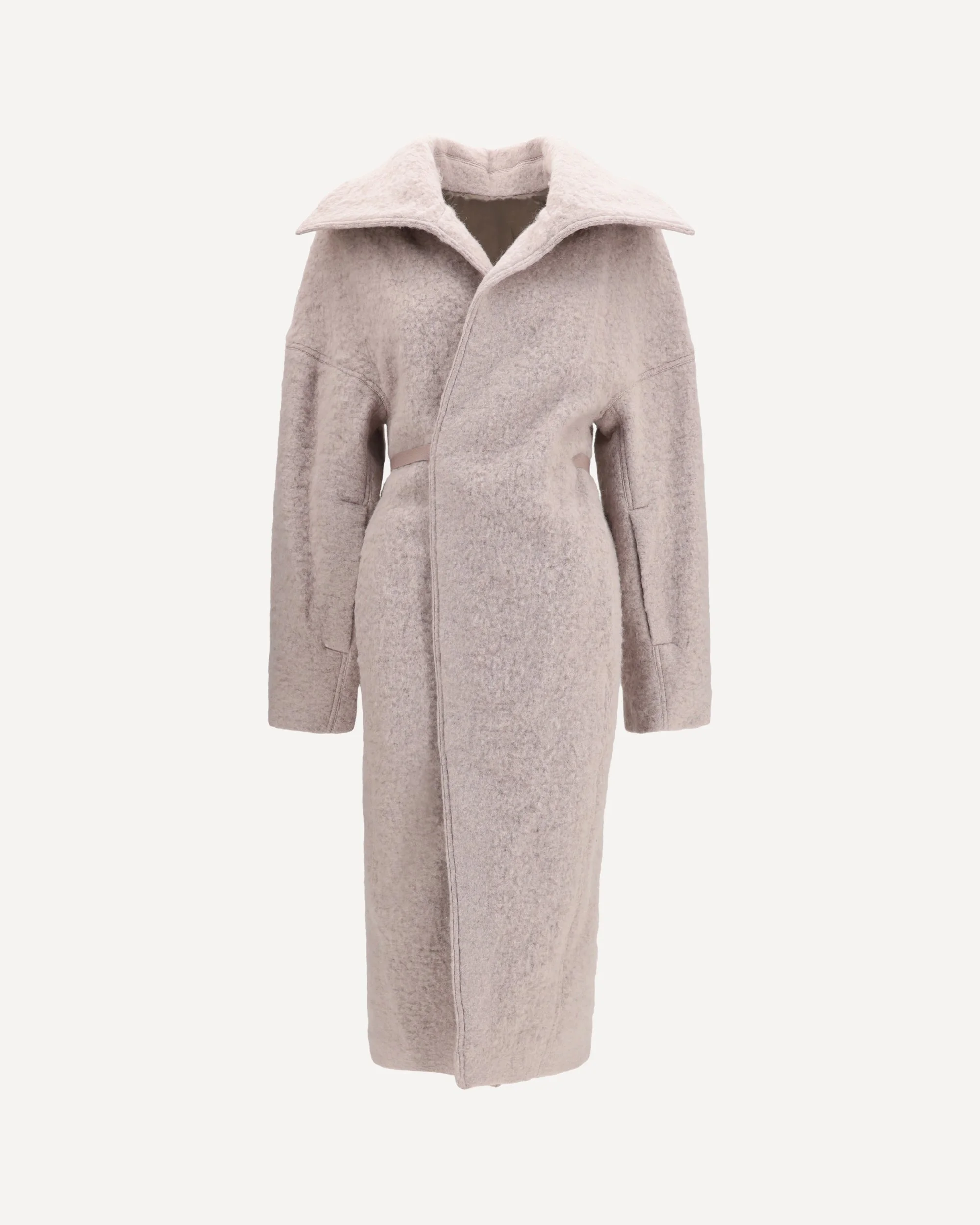 Dracucollar belted Coat - 1