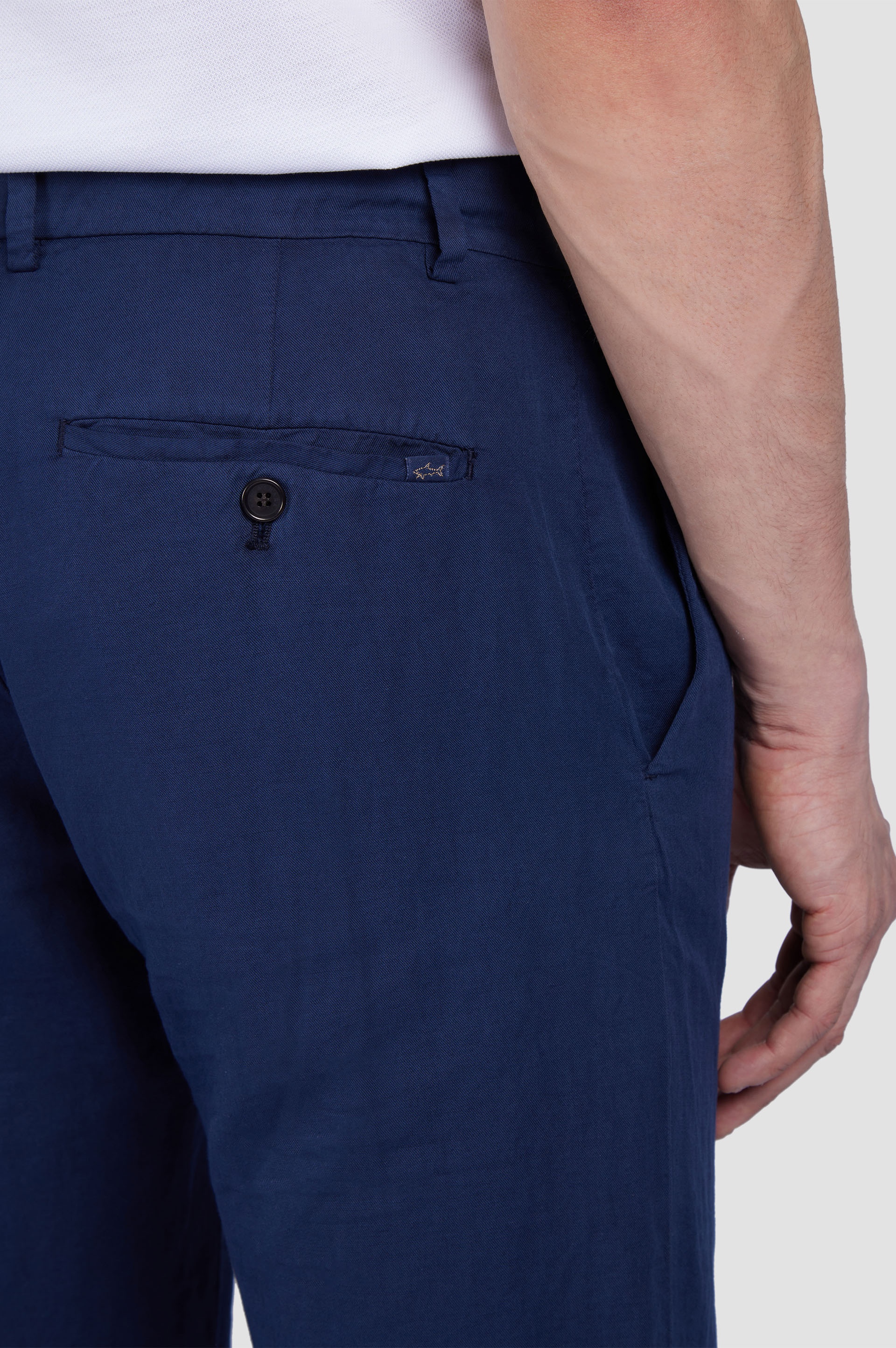 CHINO PANTS IN LINEN AND COTTON - 4