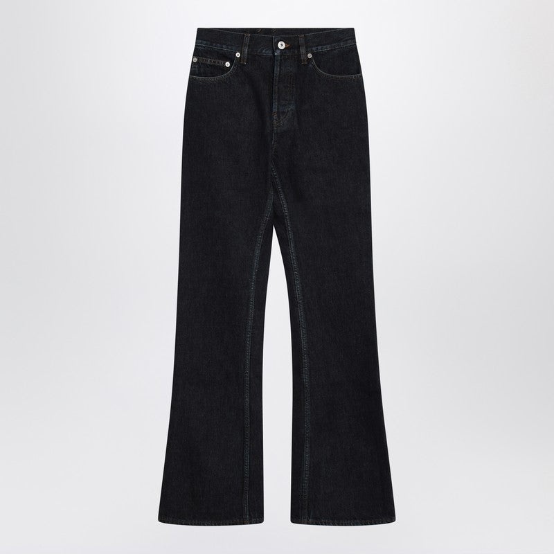 DARK BLUE FLARED JEANS - 1