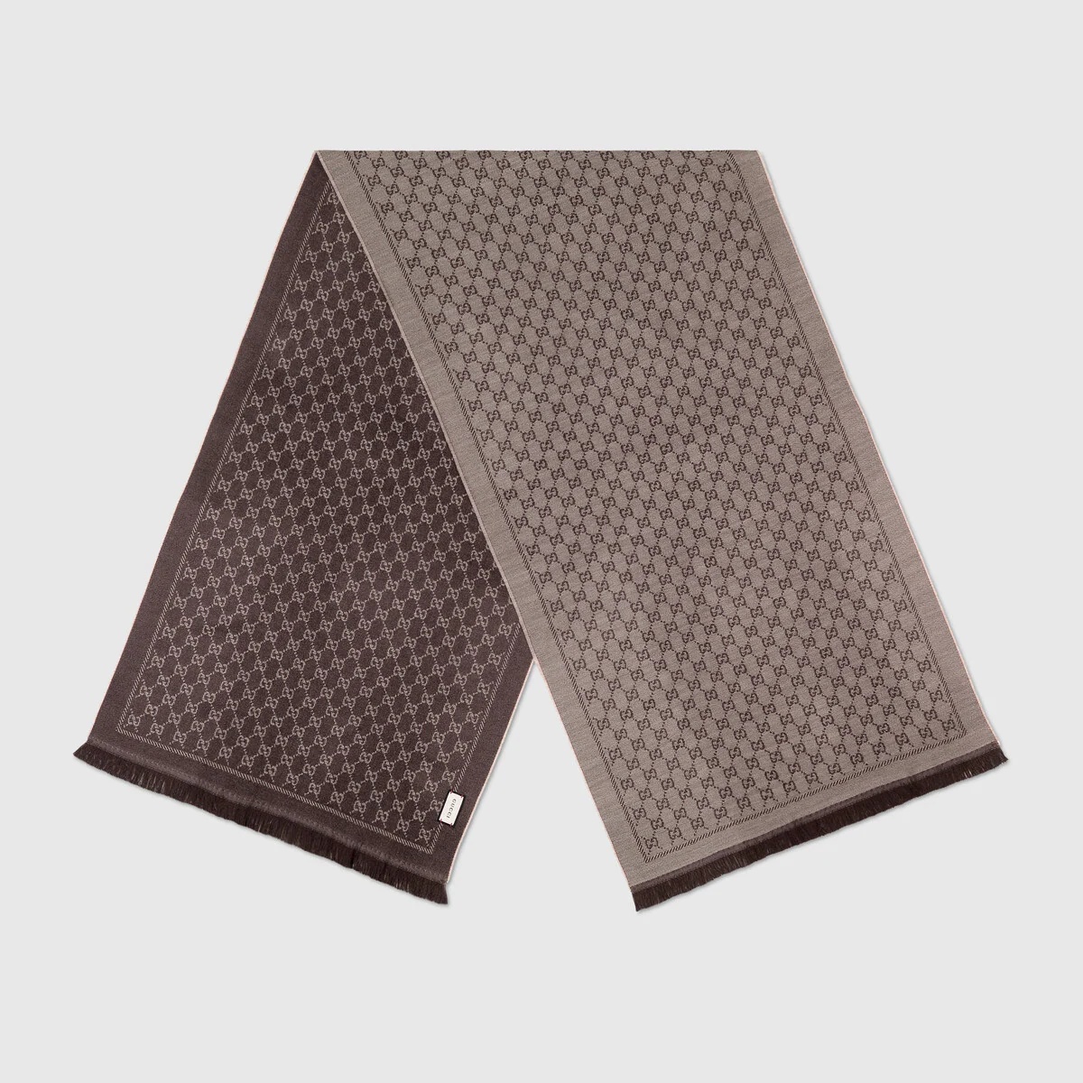 Wool GG jacquard scarf - 2