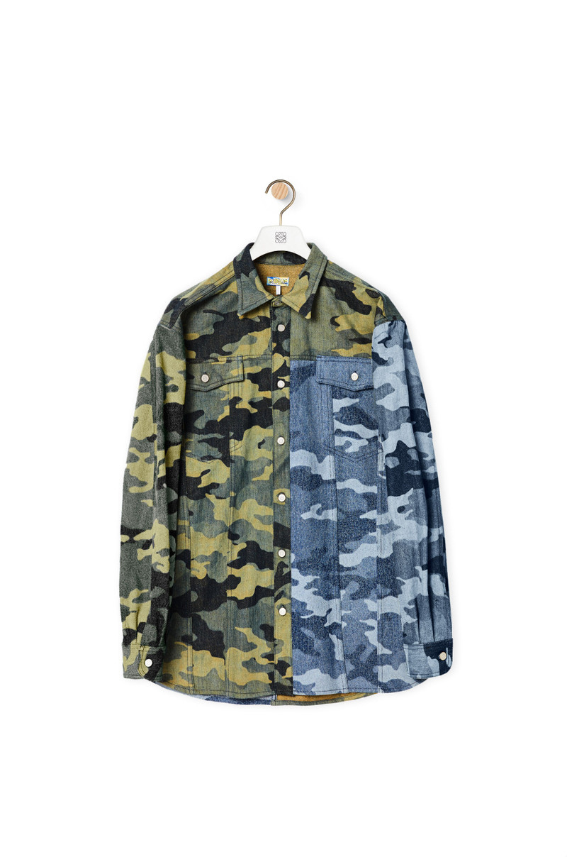 Camouflage shirt in denim 1