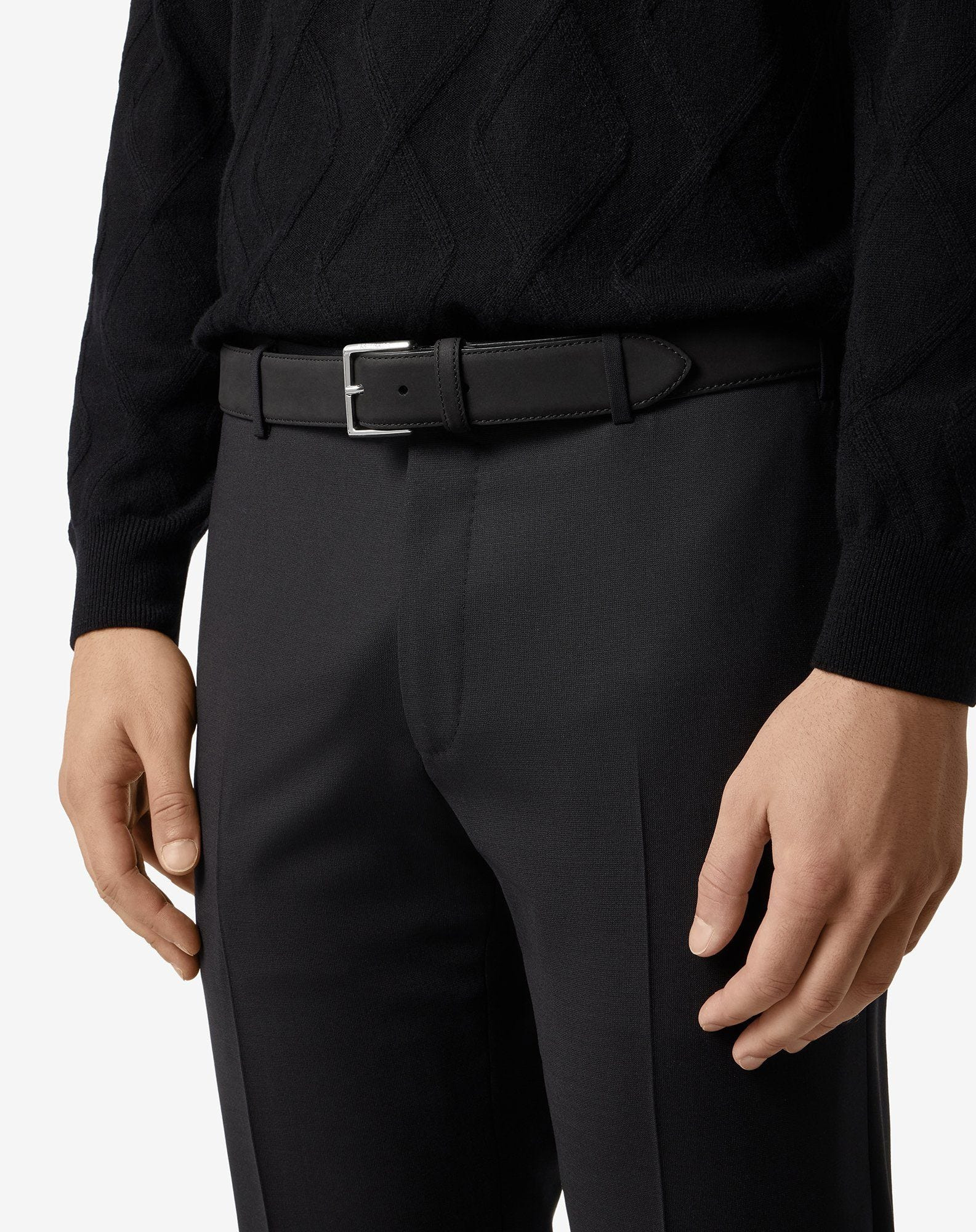 Black nabuk belt - 2