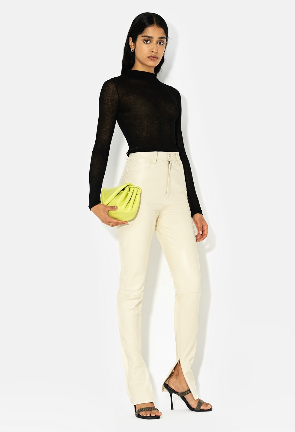 GAUZE RIB LS CROPPED TEE - 2
