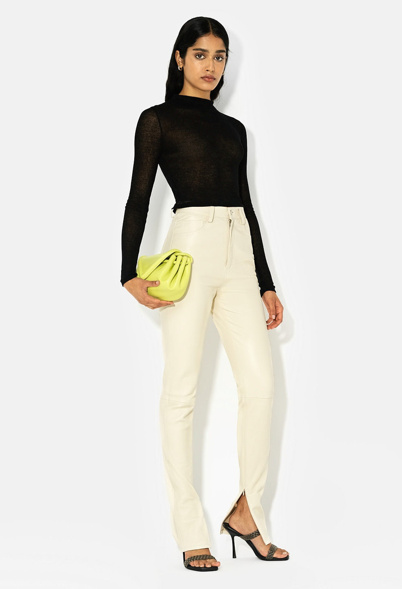 John Elliott GAUZE RIB LS CROPPED TEE outlook