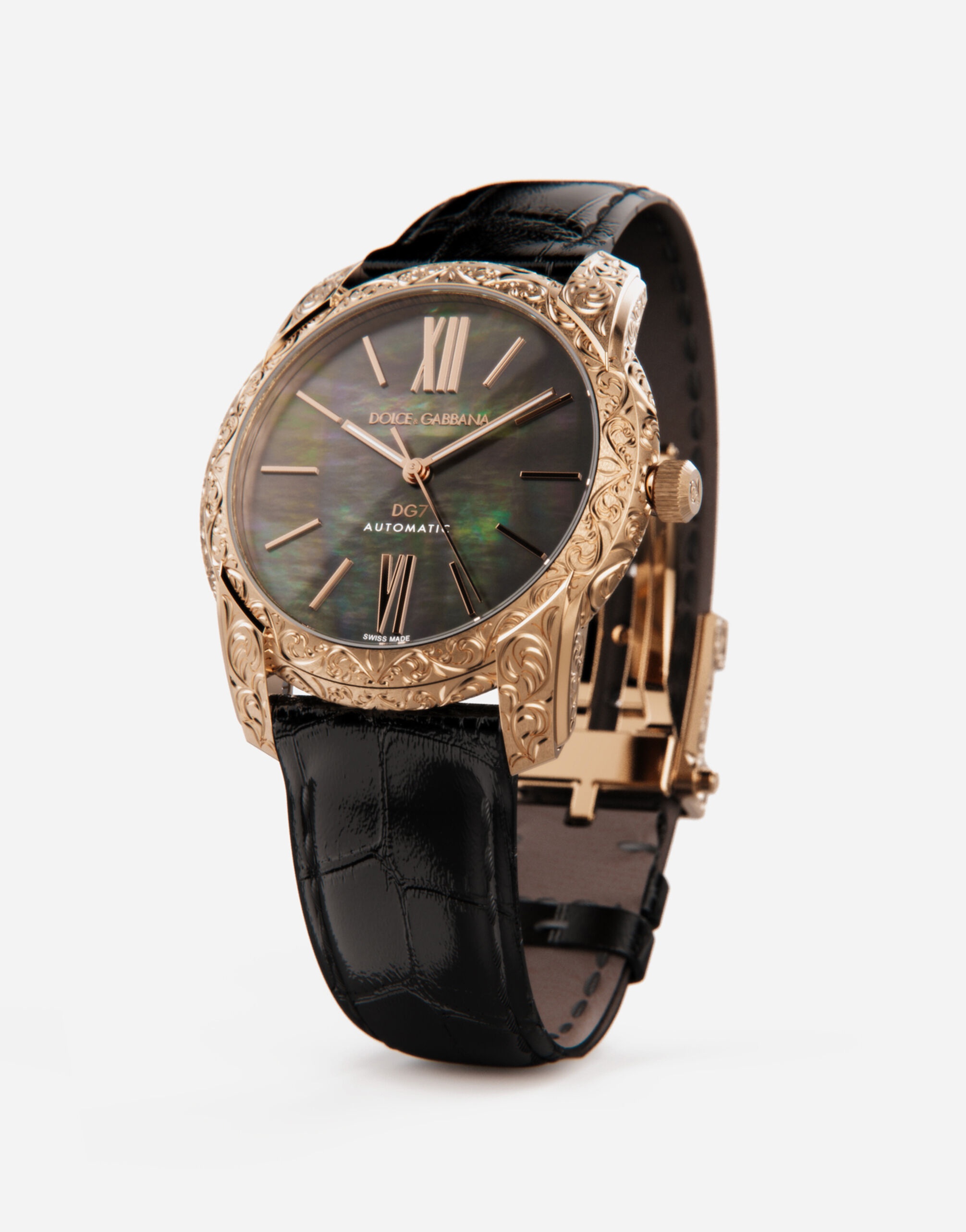 Gold and mother-of-pearl watch - 3