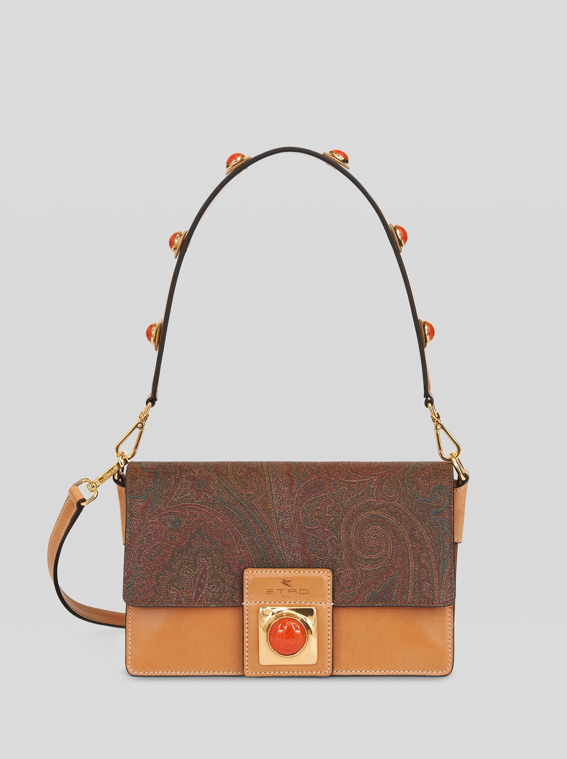 CROWN ME HANDBAG WITH CORAL STONES - 1