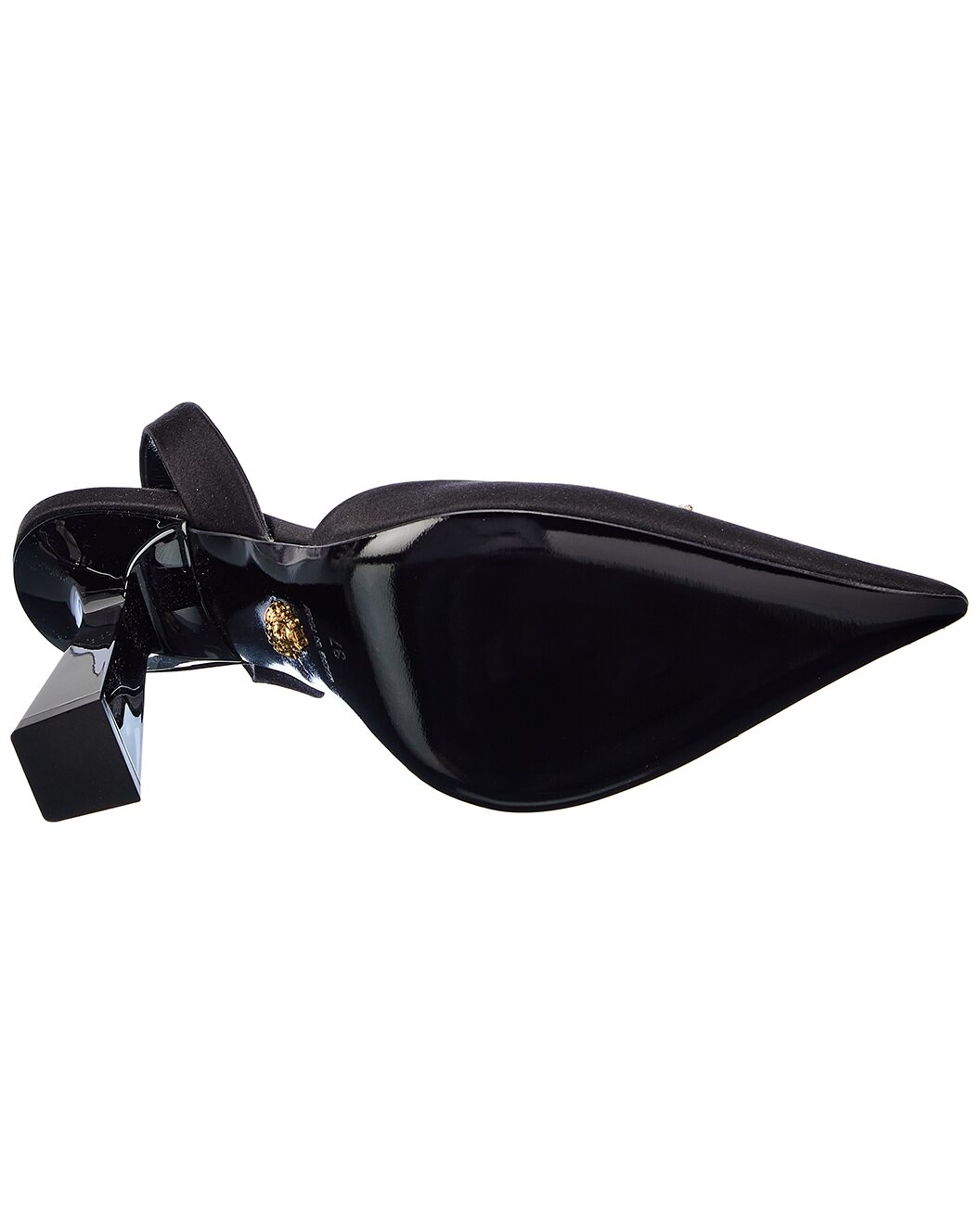 Versace La Medusa Satin Slingback Pump - 4