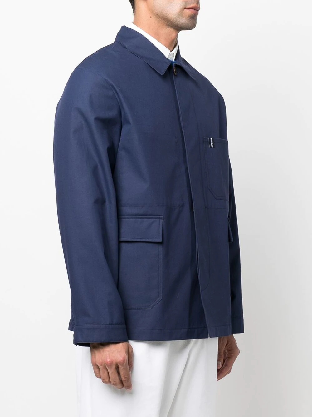 long-sleeve single-breasted jacket - 6