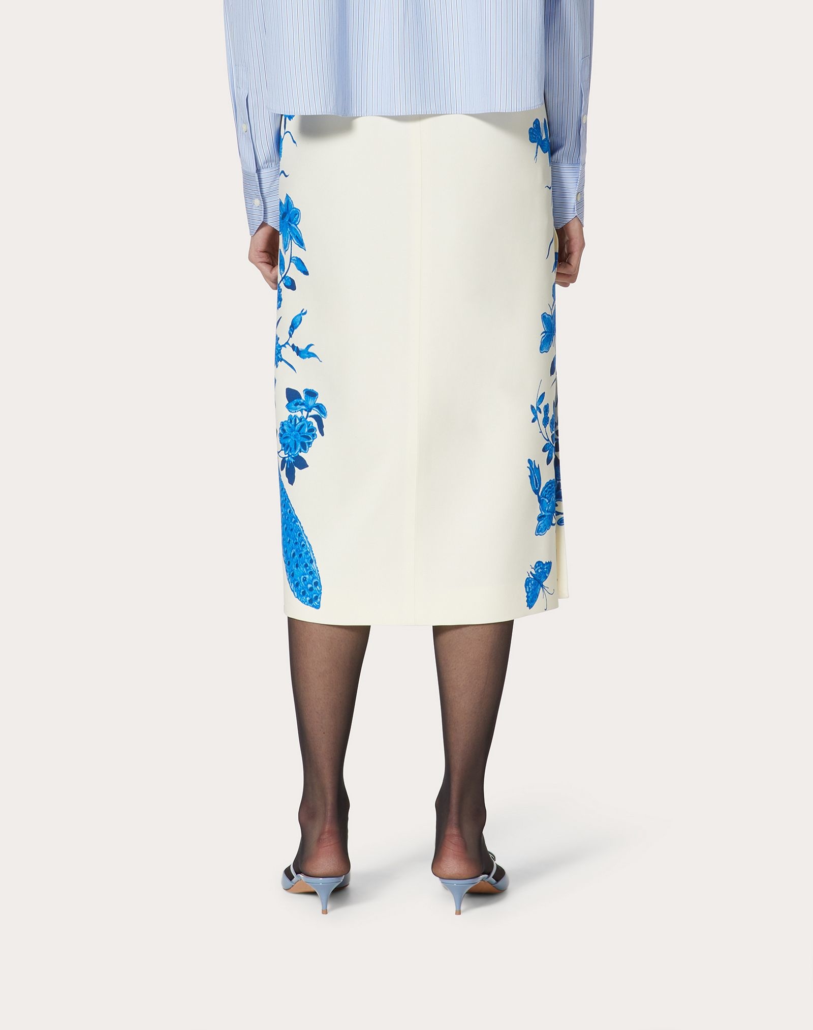 Printed Crepe Couture Skirt - 4