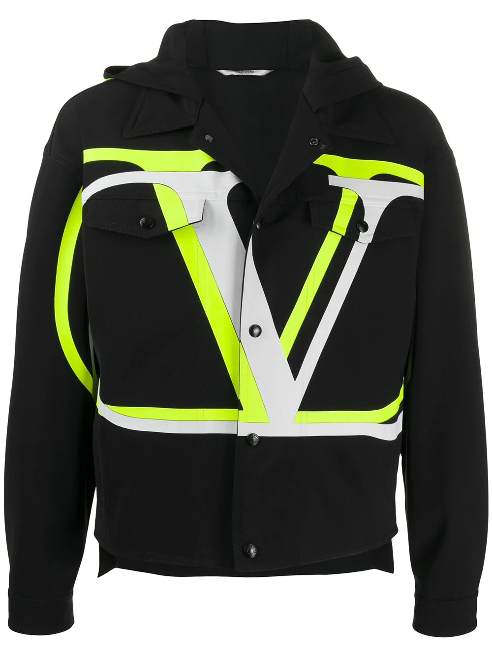 VLOGO print hooded jacket - 1