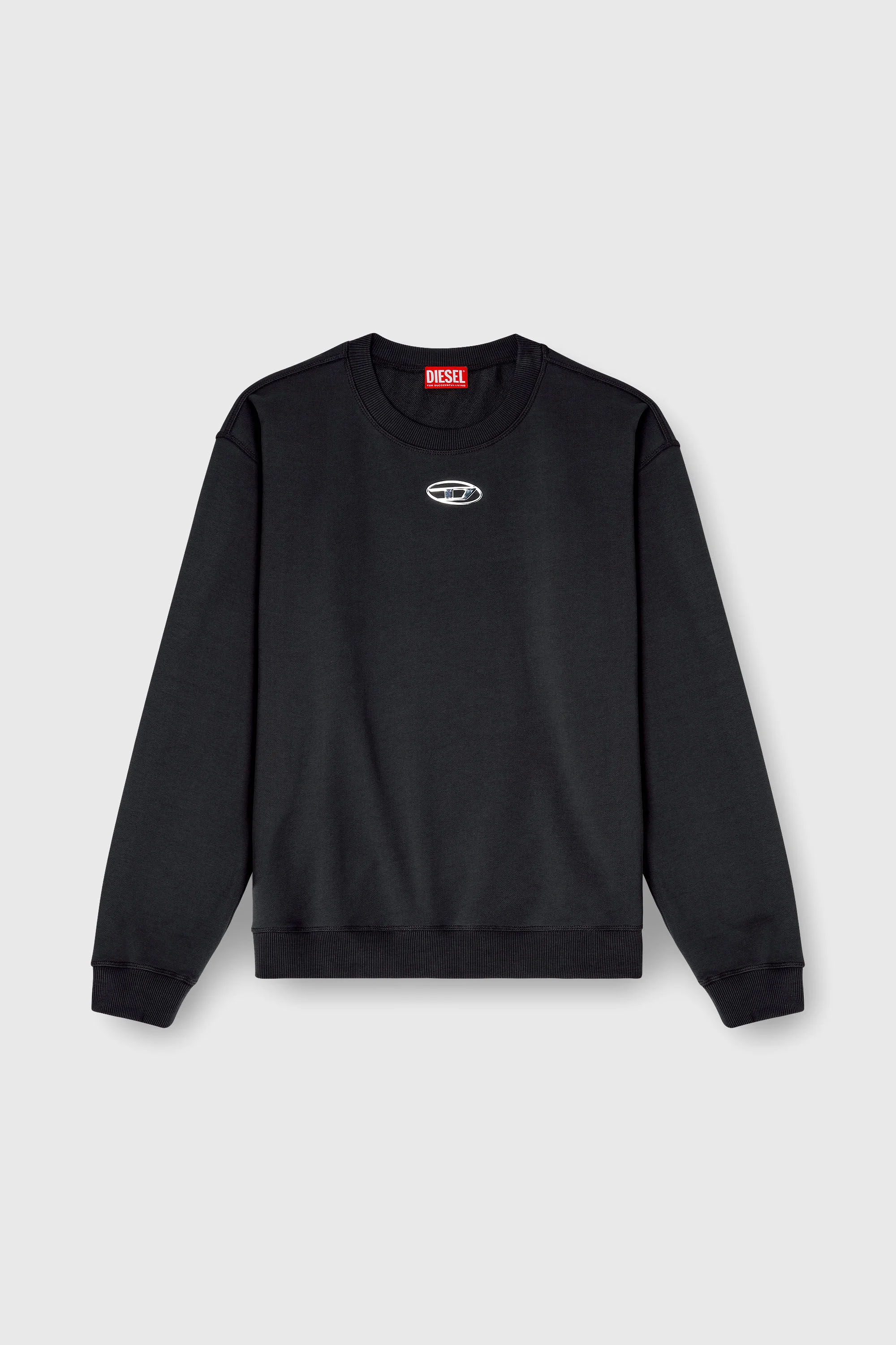REGULAR SWEATSHIRT WITH METALLIC OVAL D - 1
