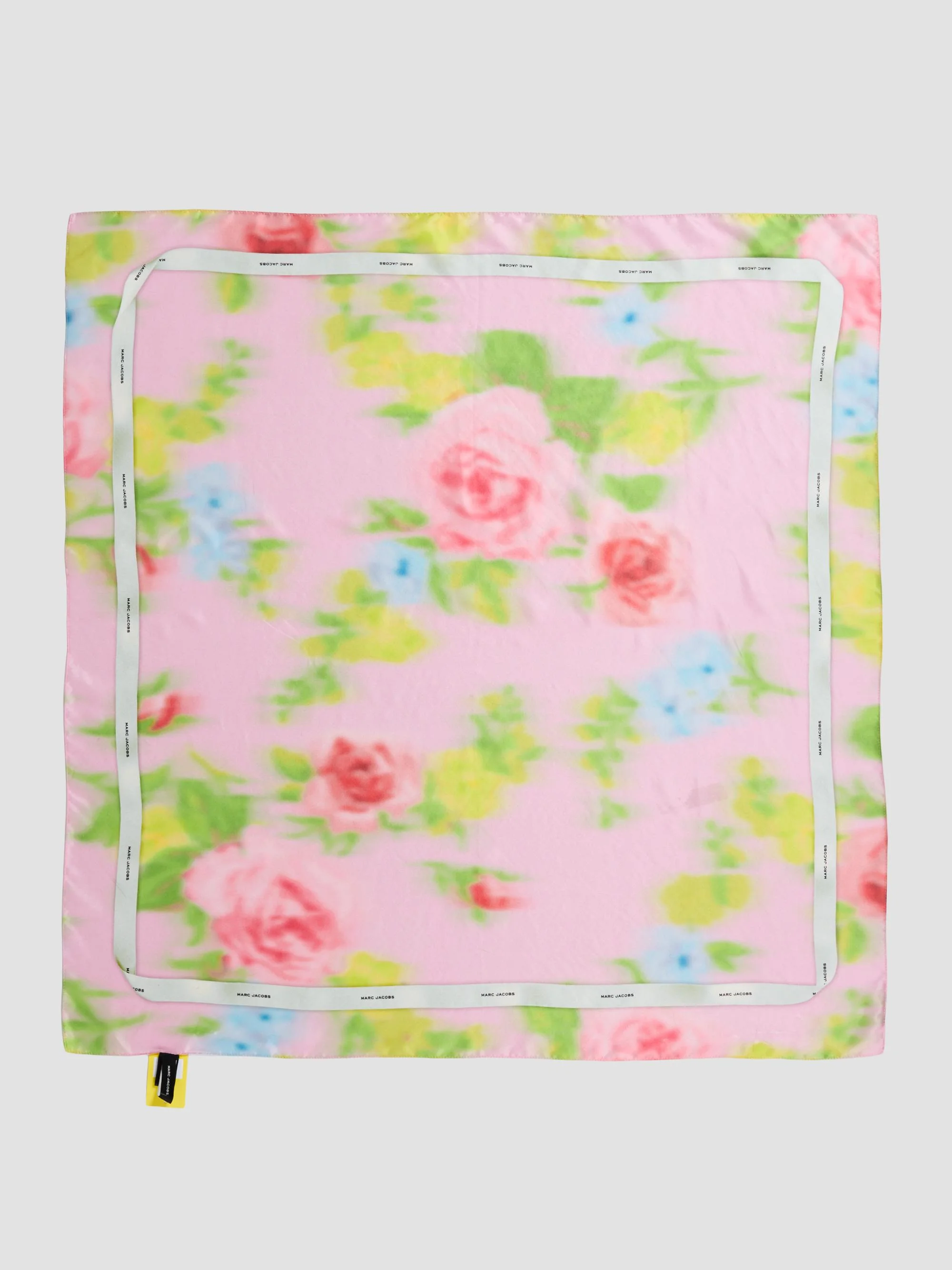 Women's Blurred Floral Silk Scarf - Ribbon Pink Multi - 1