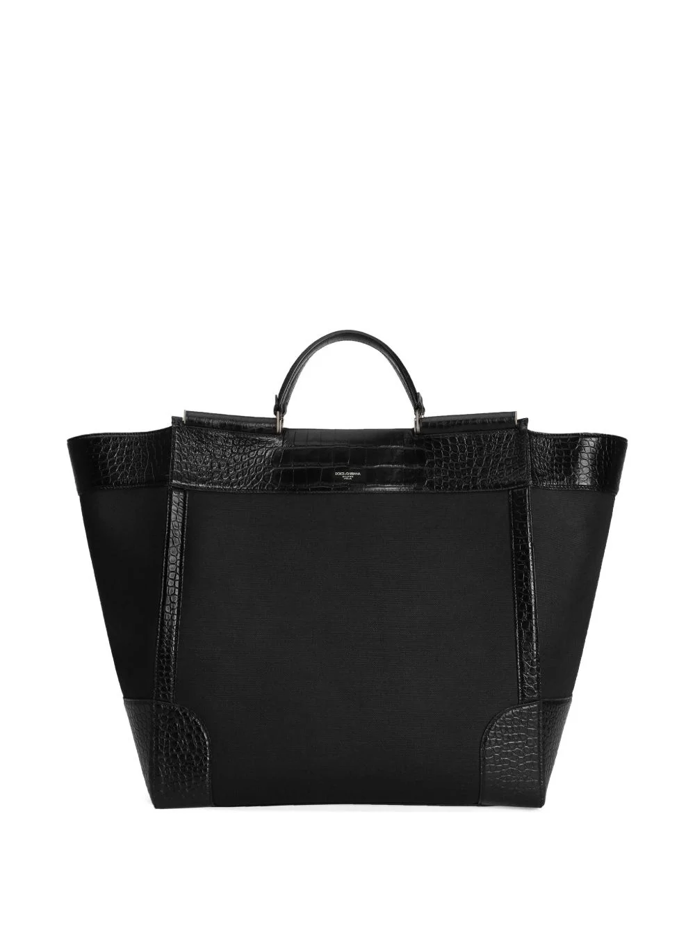 leather tote bag - 1