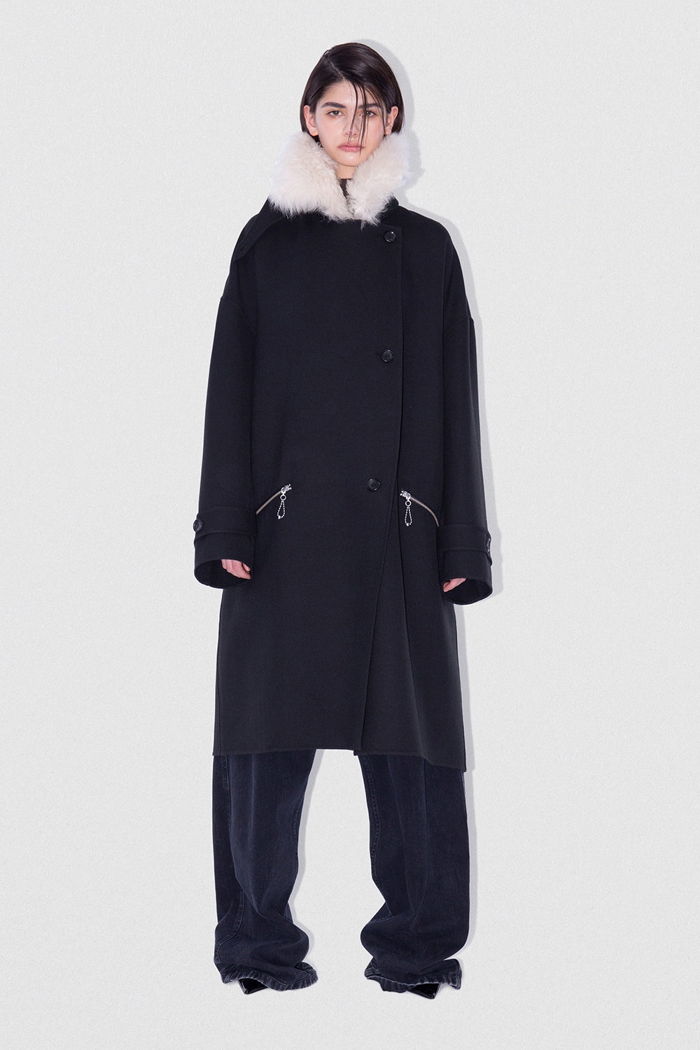 CONSTANCE COAT BLACK GABARDINE - 5