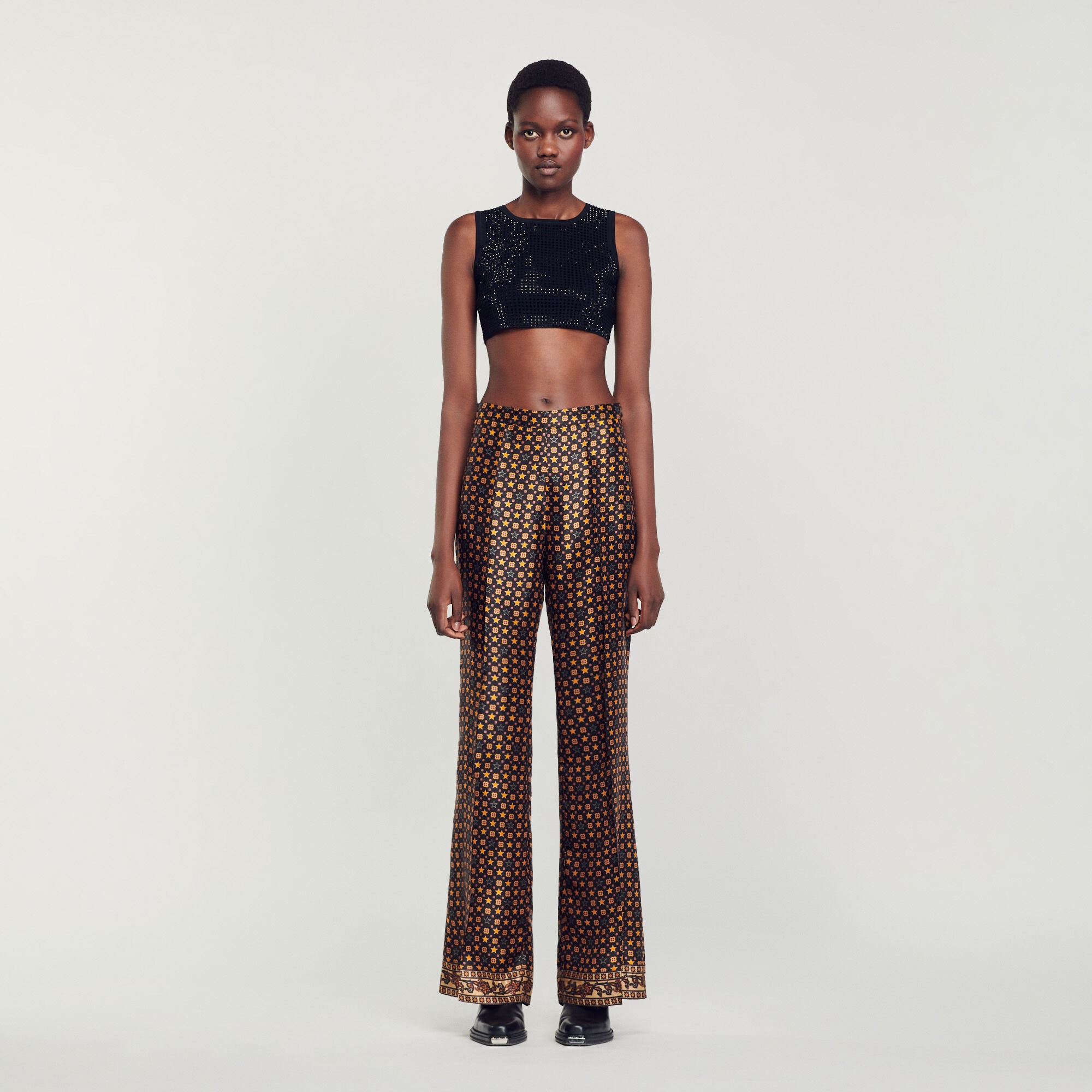 PRINTED SATIN PANTS - 3