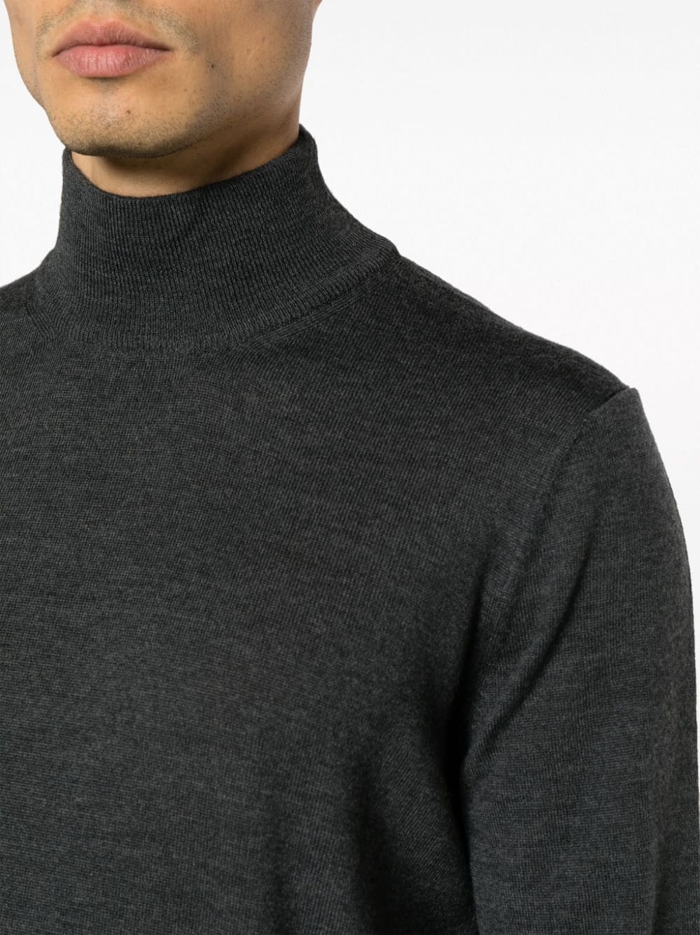 roll-neck virgin wool jumper - 5