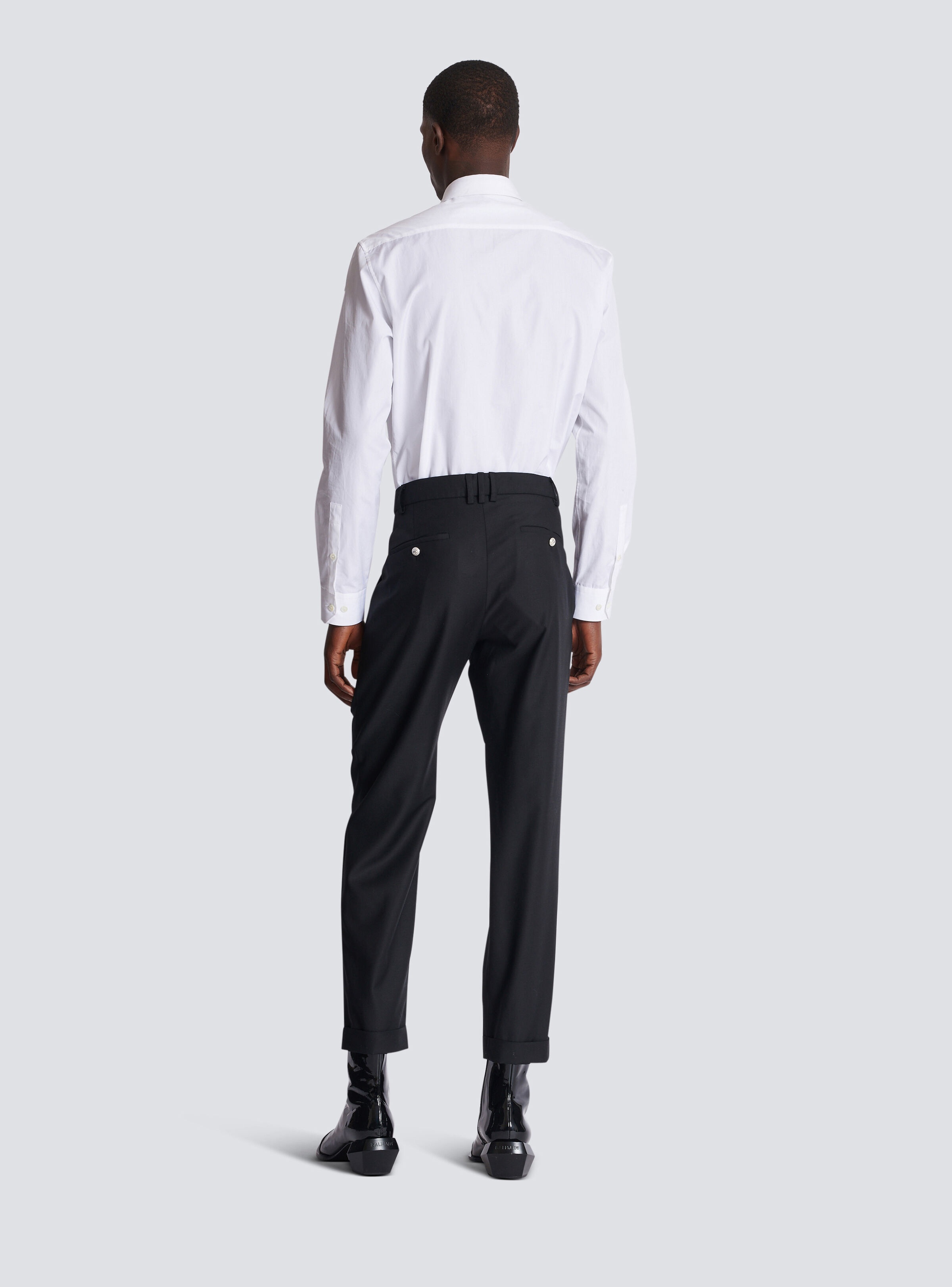 Double wool crepe trousers - 4