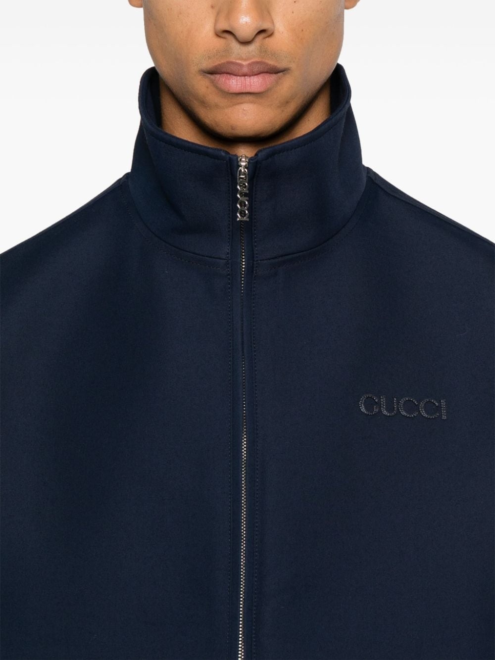 embroidered-logo jacket - 5