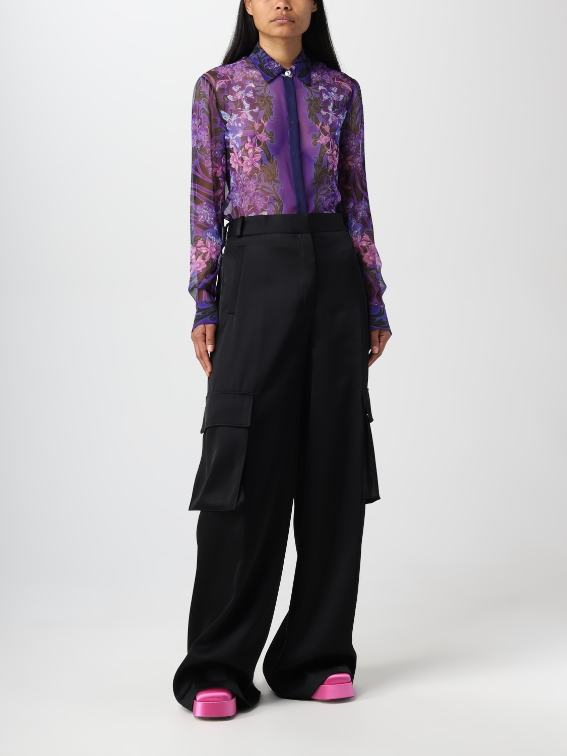 Versace satin pants - 2