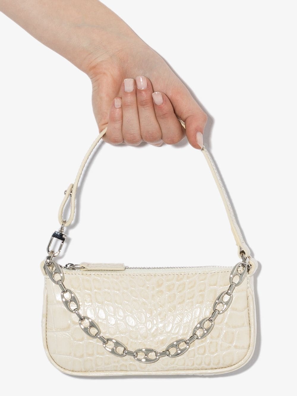 mini Rachel crocodile-effect shoulder bag - 6