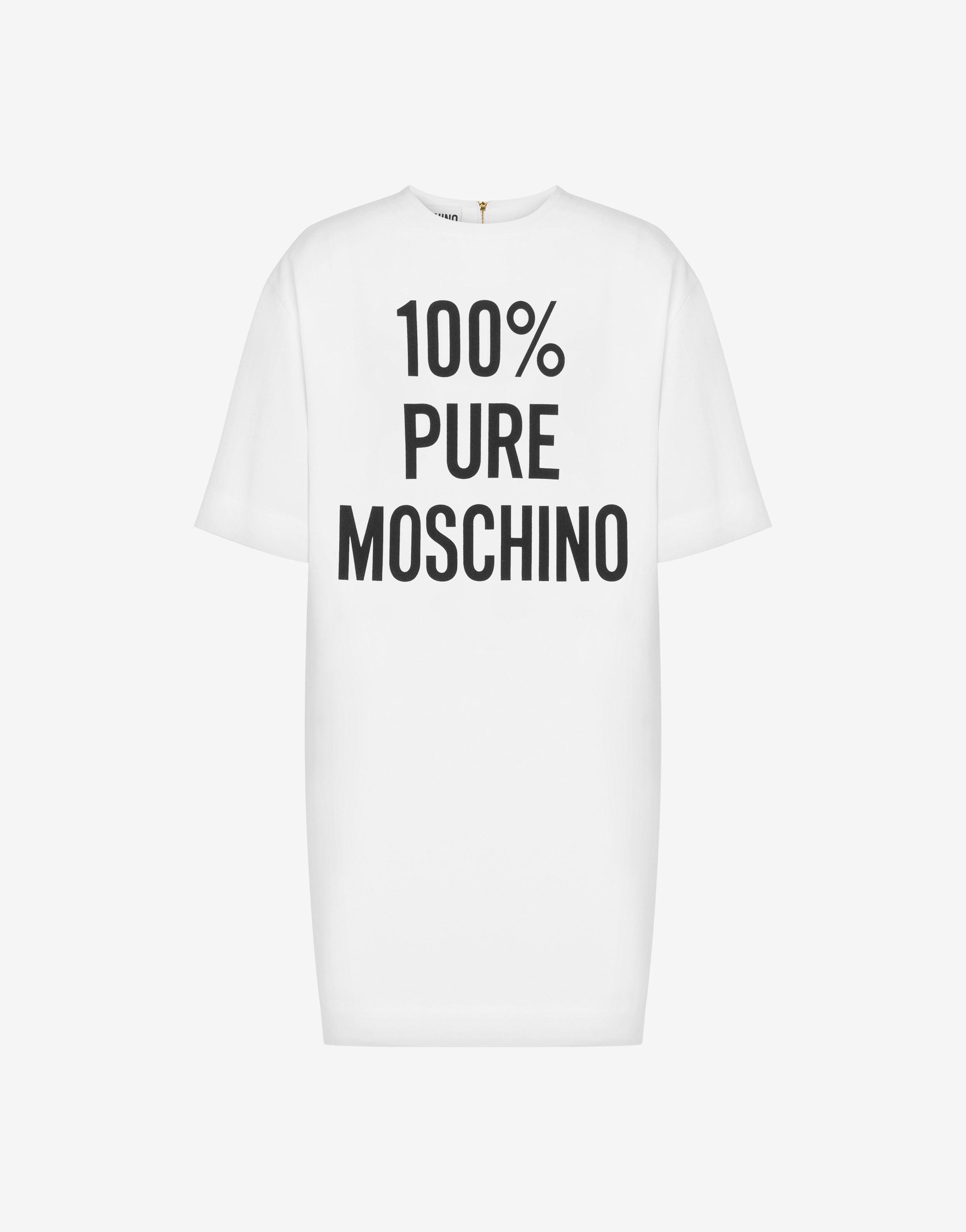 100% PURE MOSCHINO PRINT ENVERS SATIN DRESS - 1