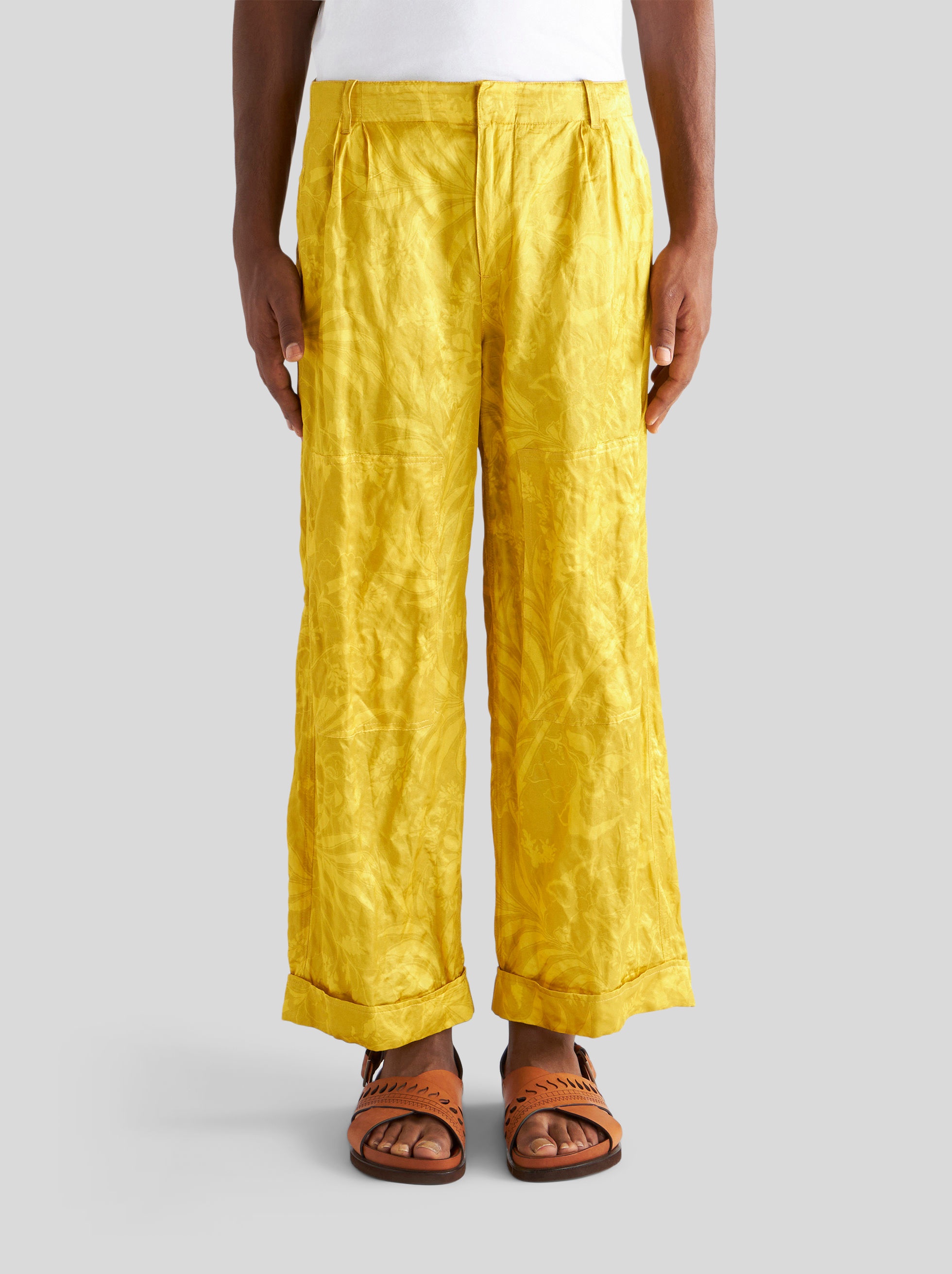 LEAFY PRINT TROUSERS - 2