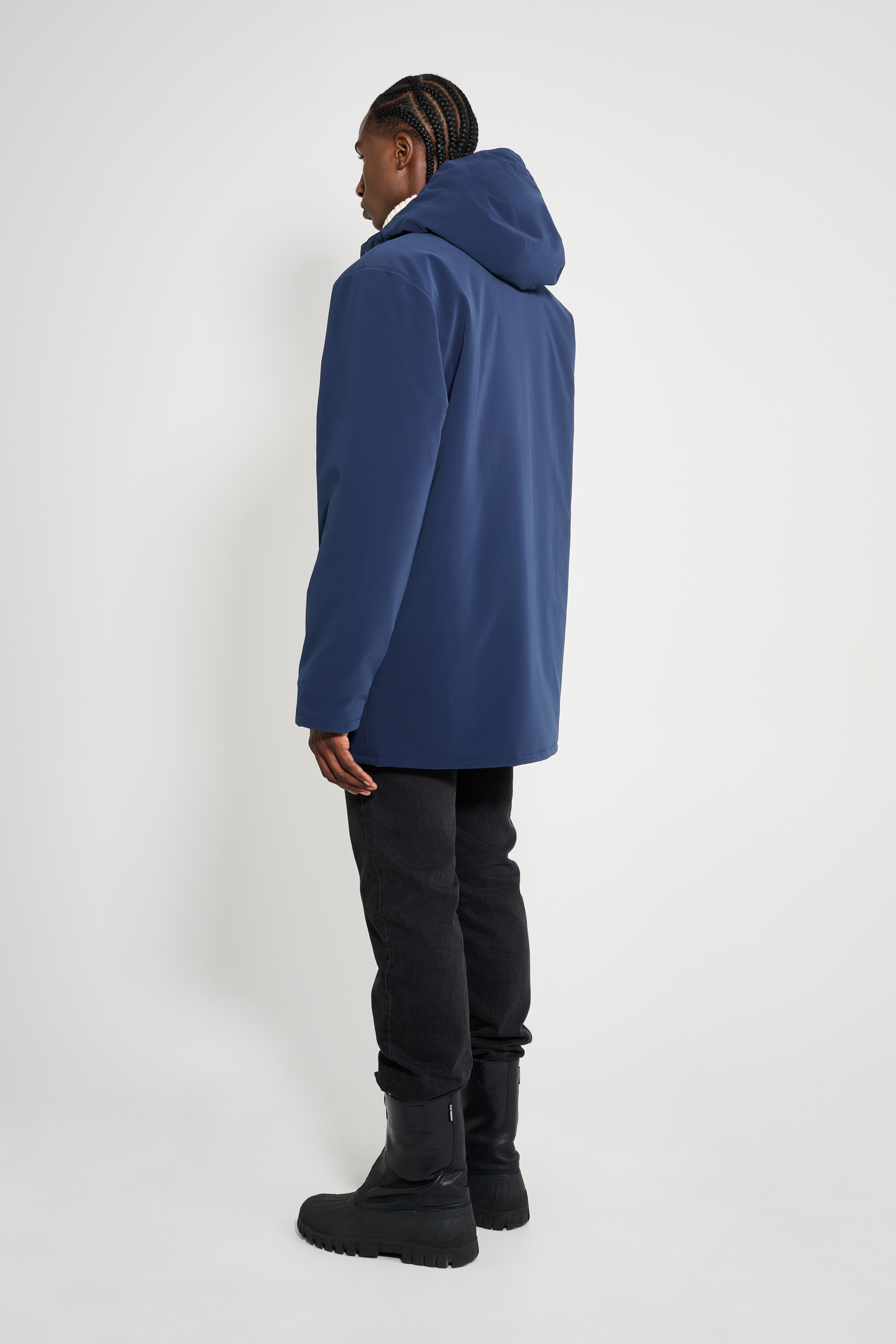 Stockholm Matte Winter Coat Navy - 4