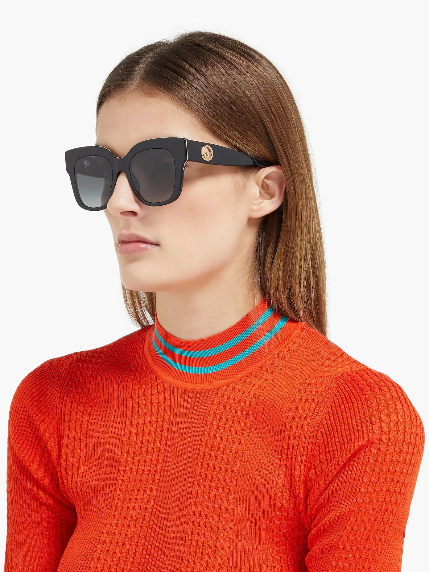 Oversized cat-eye acetate sunglasses - 2