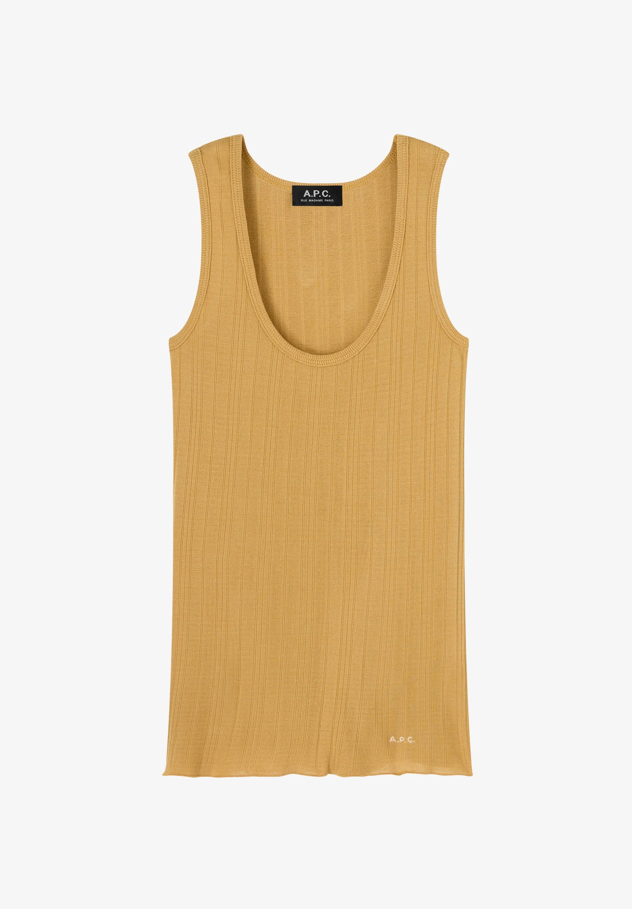 FITTED LISLE THREAD TANK TOP - 1