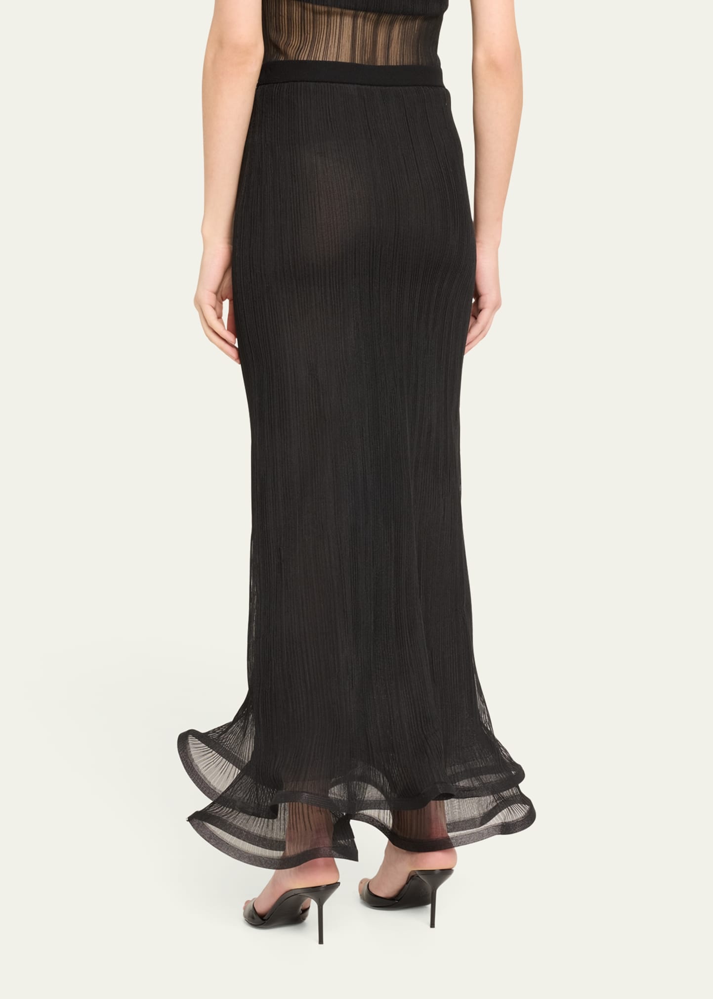 Kelso Ruffled Plisse Maxi Skirt - 3