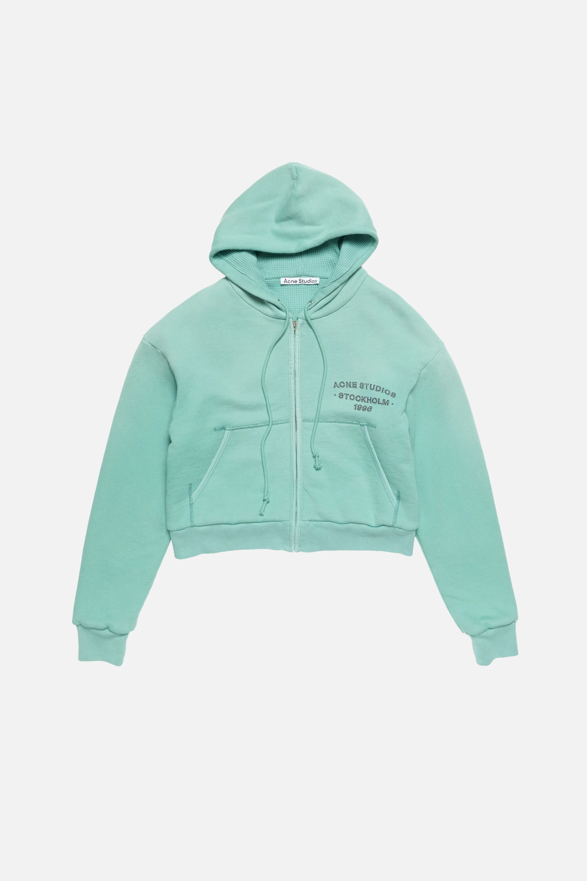 Sprayed zip hoodie - Mint green - 1