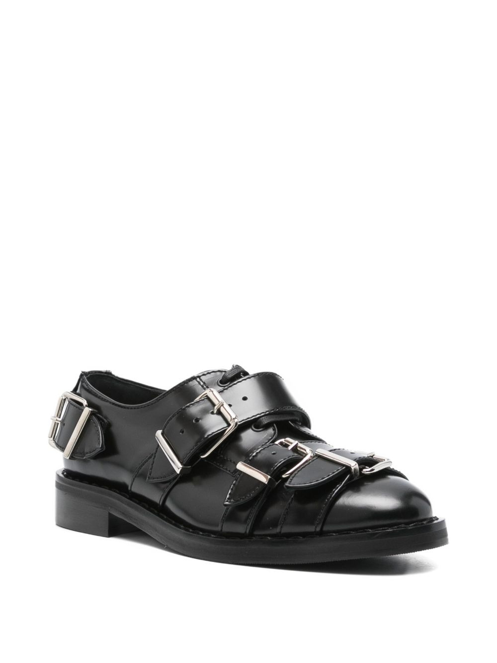 multi-buckle derby shoes - 2