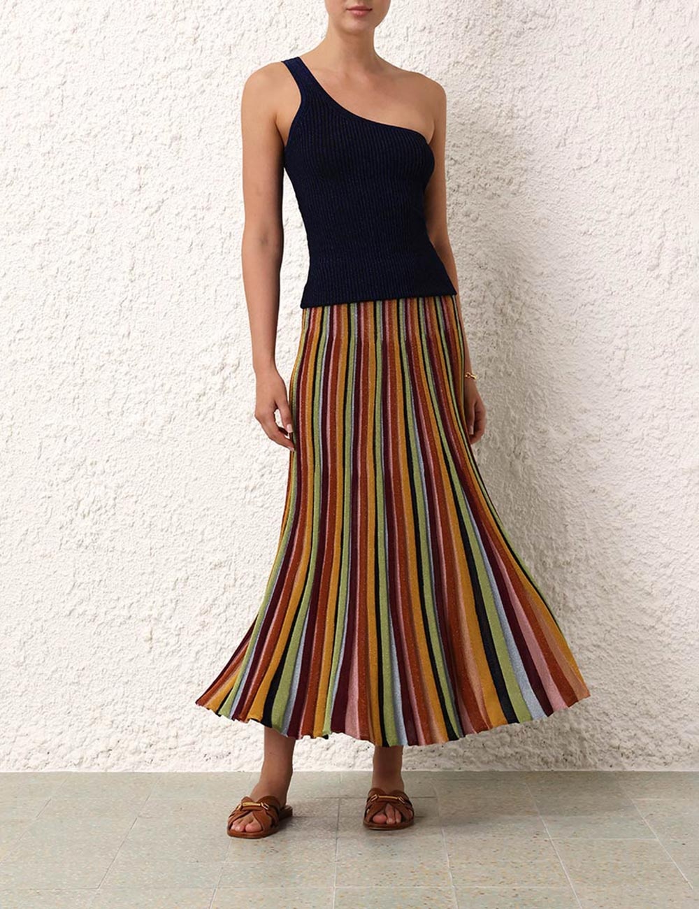 ALIGHT STRIPE MIDI SKIRT - 2