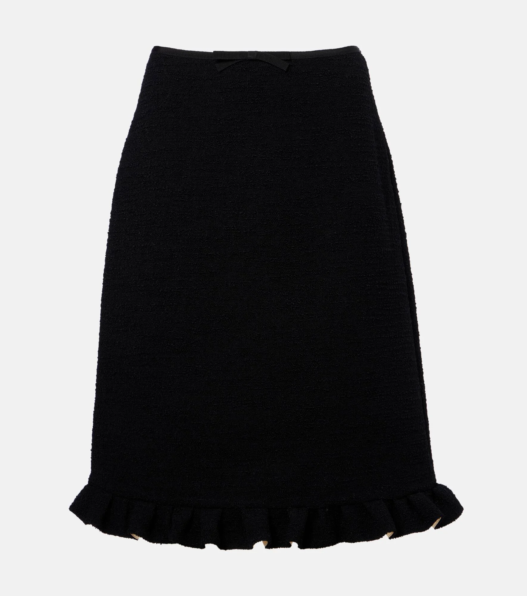Ruffled wool-blend miniskirt - 1