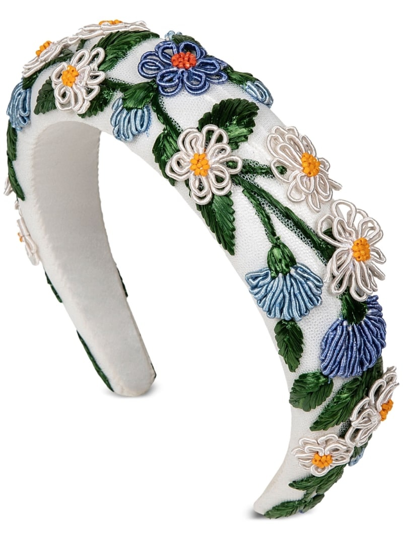 Leida floral-embroidered headband - 1