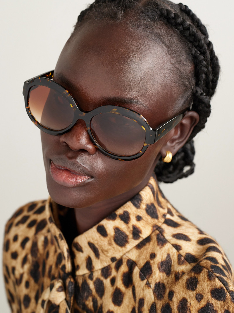 BARTON PERREIRA Orleandra Round-frame Tortoiseshell Acetate Sunglasses outlook