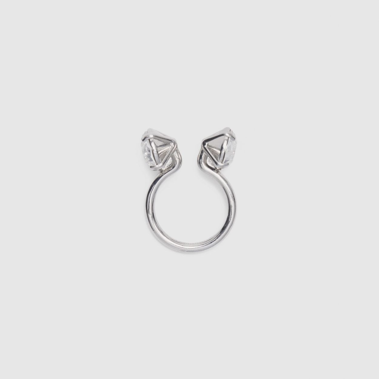 Crystal Detail Palladium-plated Ear Cuff - 4