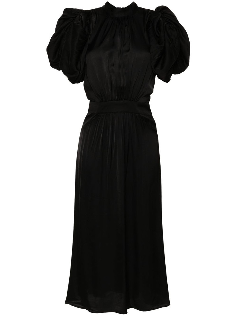 puff-sleeve sequin embellished midi dress 1